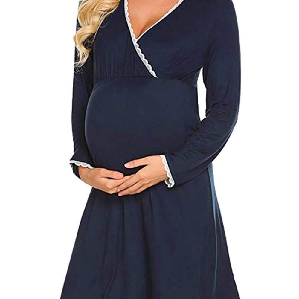 Maternity Breastfeeding Nursing Pajama Gown